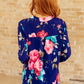 Lizzy Top in Royal Floral