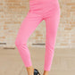 Magic Ankle Crop Skinny Pants in Dark Pink
