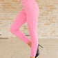 Magic Ankle Crop Skinny Pants in Dark Pink