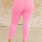 Magic Ankle Crop Skinny Pants in Dark Pink
