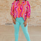 Magic Ankle Crop Skinny Pants in Aqua