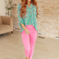 Magic Ankle Crop Skinny Pants in Dark Pink