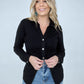 Zenana 'Ruched Romance" Long Sleeve Button Down Top with Ruched Bodice
