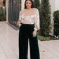 Velvet Elvis Wide Leg Velvet Pants