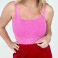 Mineral Washed Ribbed Square Neck Cropped Tank Top