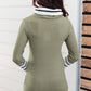 Secret Stripes Cowl Neck Top in Olive