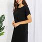 Zenana Chic in the City Full Size Rolled Short Sleeve Dress