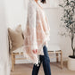 Lined with Tassel Cardigan in Mauve/Blue