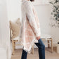 Lined with Tassel Cardigan in Mauve/Blue