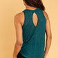 Knotted Hem Tank in Sea Green
