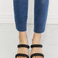 Double Braided Block Heel Sandal in Black