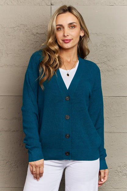 Everyday Favorite V-Neck Cardigan in Teal