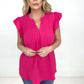 Hopelessly Hopeless Ruffled Sleeve Blouse