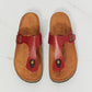 T-Strap Sandal in Wine