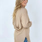Solid Button Down Tunic Shirt
