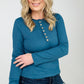"Addy" Lace Trim Long Sleeve Button Up Henley Top