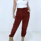 High Rise Corduroy Pants with Pockets