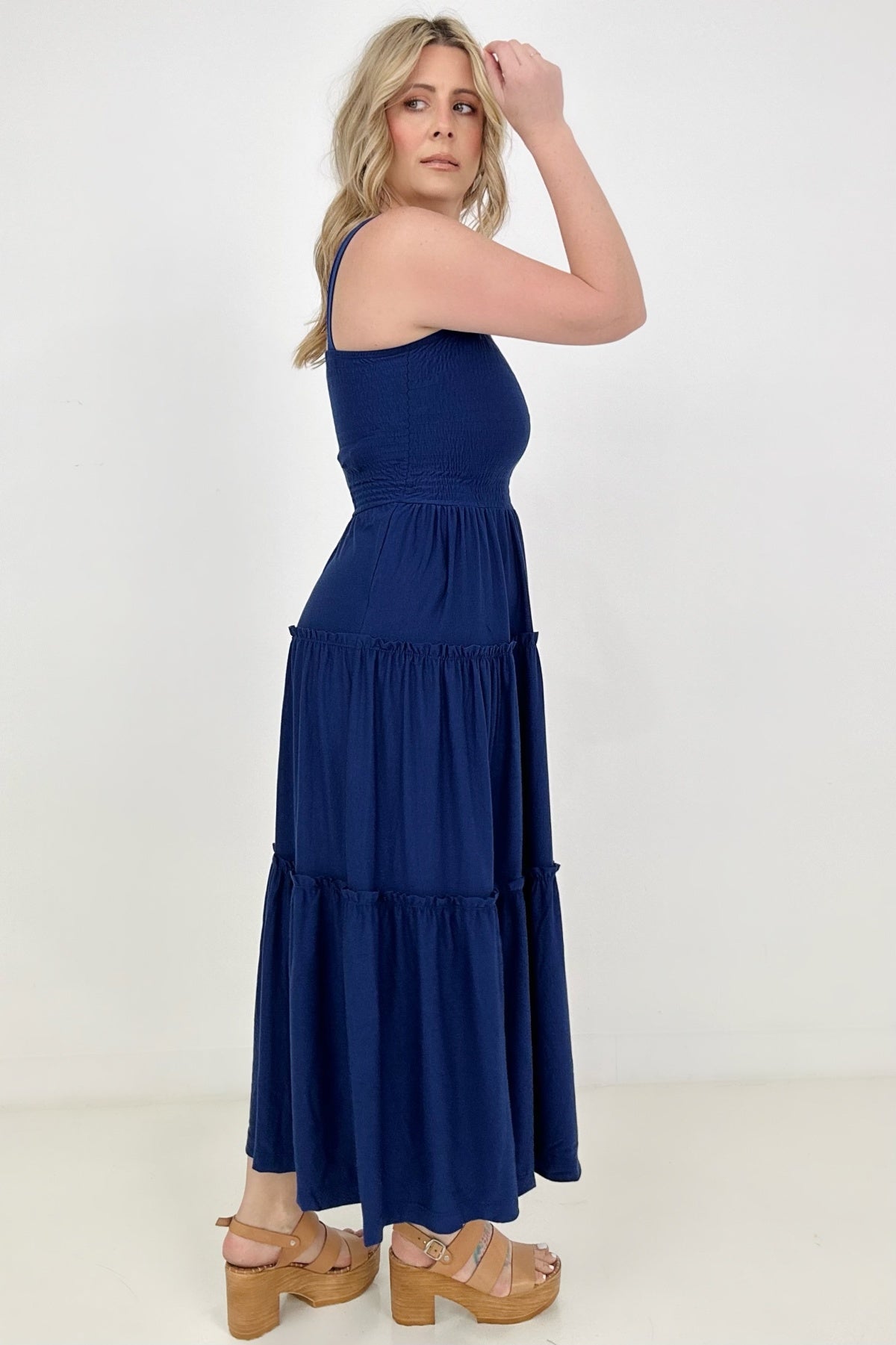 Seize The Day Smocked Tiered Maxi Dress