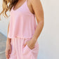 Let It Happen Striped Romper in Pink