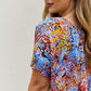 Multicolored Dolman Flowy Top