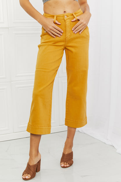 Judy Blue Garment Dyed Straight Leg Cropped Jeans