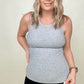 Total Brami Slim Fit High Neck Ribbed Tank Top - Multiple Colors