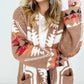 Knitted Jacquard Cardigan with Pockets