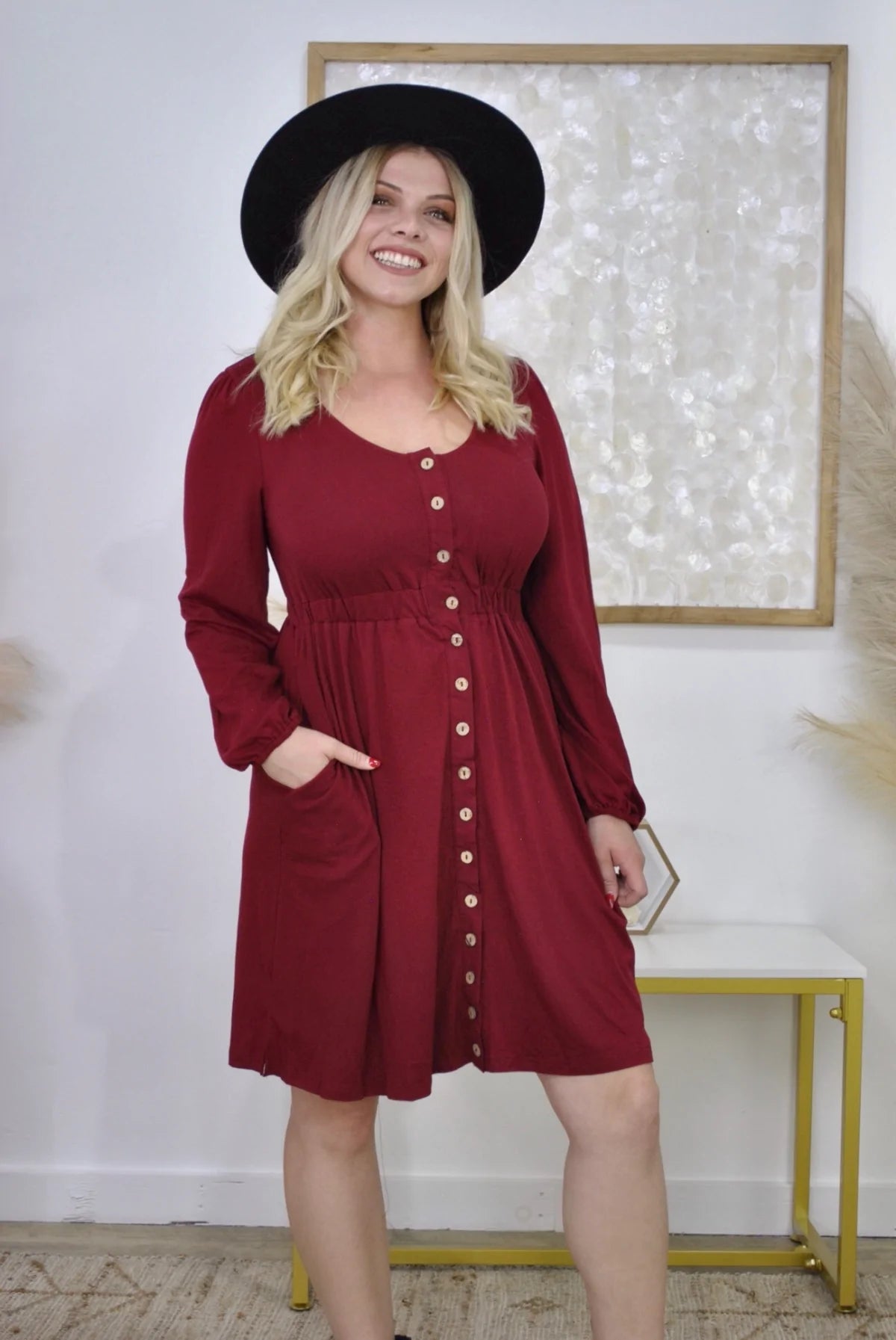 New Colors! Button Up Long Sleeve Dress (Only Ships to US)