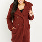 SIZE MEDIUM Double-Breasted Teddy Coat