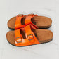 Double Buckle Sandal in Orange