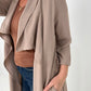 Jade By Jane Draped Front Long Body Jacket