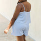 Let It Happen Striped Romper in Cobalt Blue