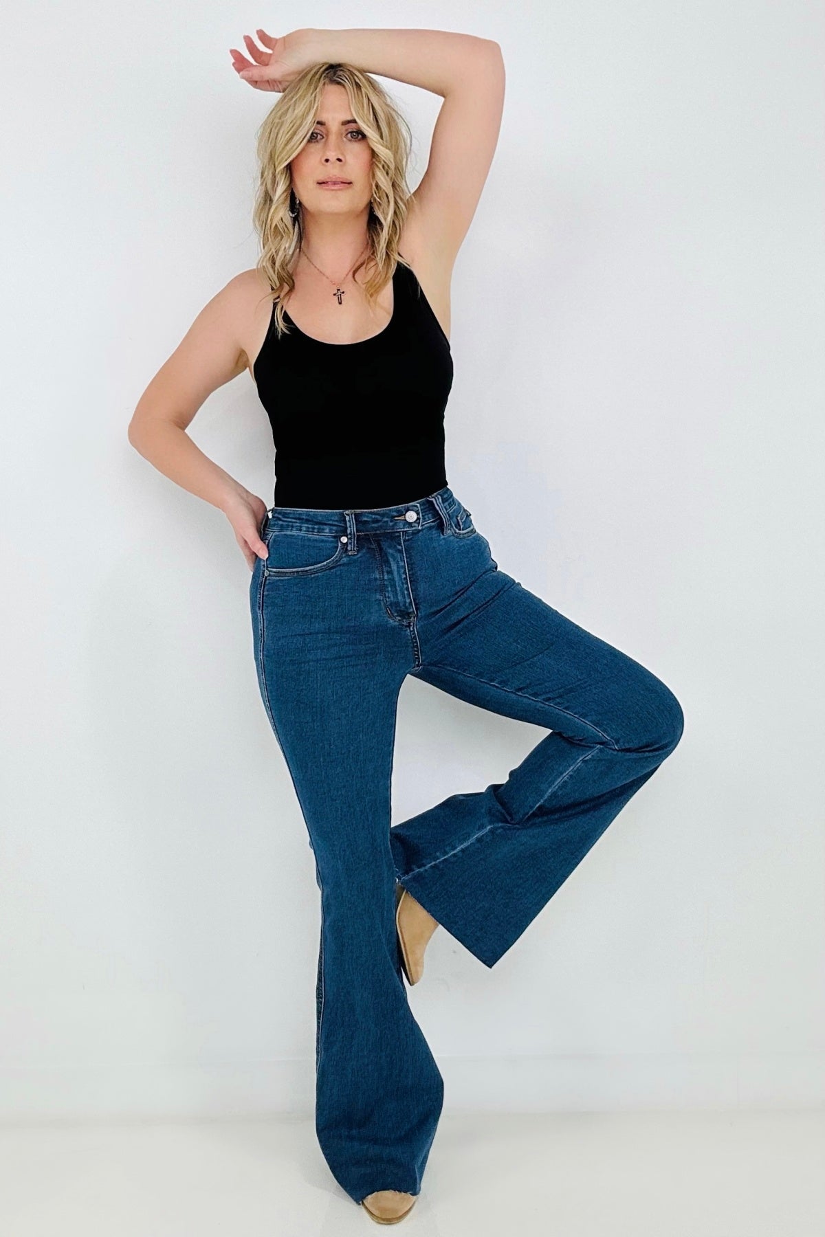 Judy Blue Cool Denim Tummy Control Flare Jeans