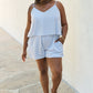 Let It Happen Striped Romper in Cobalt Blue