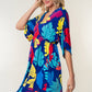 White Birch Printed V-Neck Mini Dress