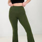 Zenana Solid High Waist Yoga Flare Pants