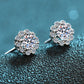 Moissanite Floral-Shaped Stud Earrings