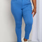 YMI Hyper-Stretch Mid-Rise Skinnies in Electric Blue