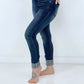 Judy Blue "Olivia" Mid-Rise Long Inseam Pin Tack Skinny Jeans