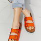 Double Buckle Sandal in Orange