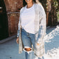 Color Block Plaid Pattern Long Cardigan