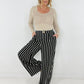 Rae Mode Striped Hi Waist Wide Leg Long Pants