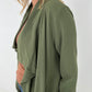 Jade By Jane Draped Front Long Body Jacket