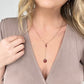 Melania Clara Crystal Y Necklace