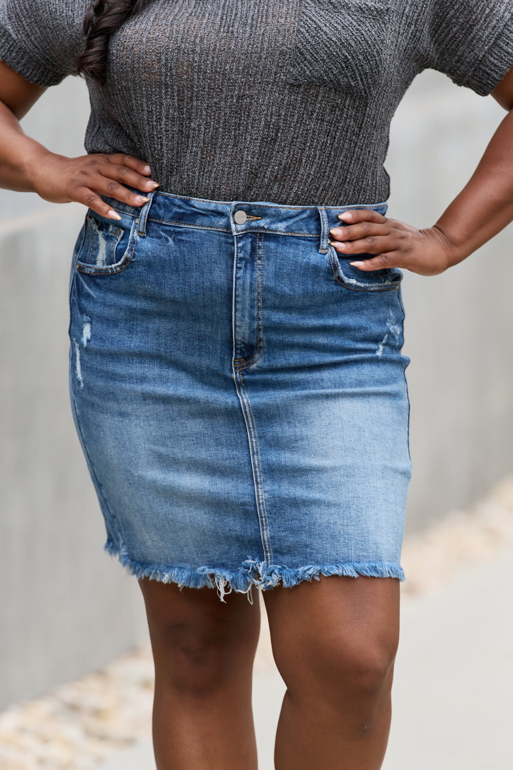 RISEN Amelia Denim Skirt