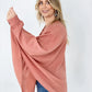 Textured Cotton Linen Oversized Top