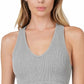 Ribbed Raceback Crop Tank Top (Multiple Colors)