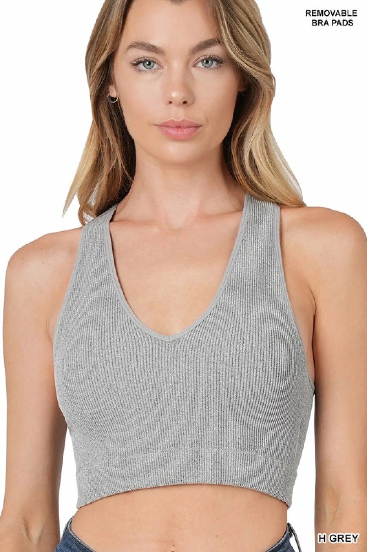 Ribbed Raceback Crop Tank Top (Multiple Colors)