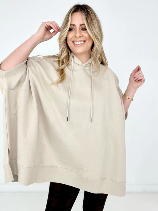 Mono B Cotton Oversized Hoodie Top