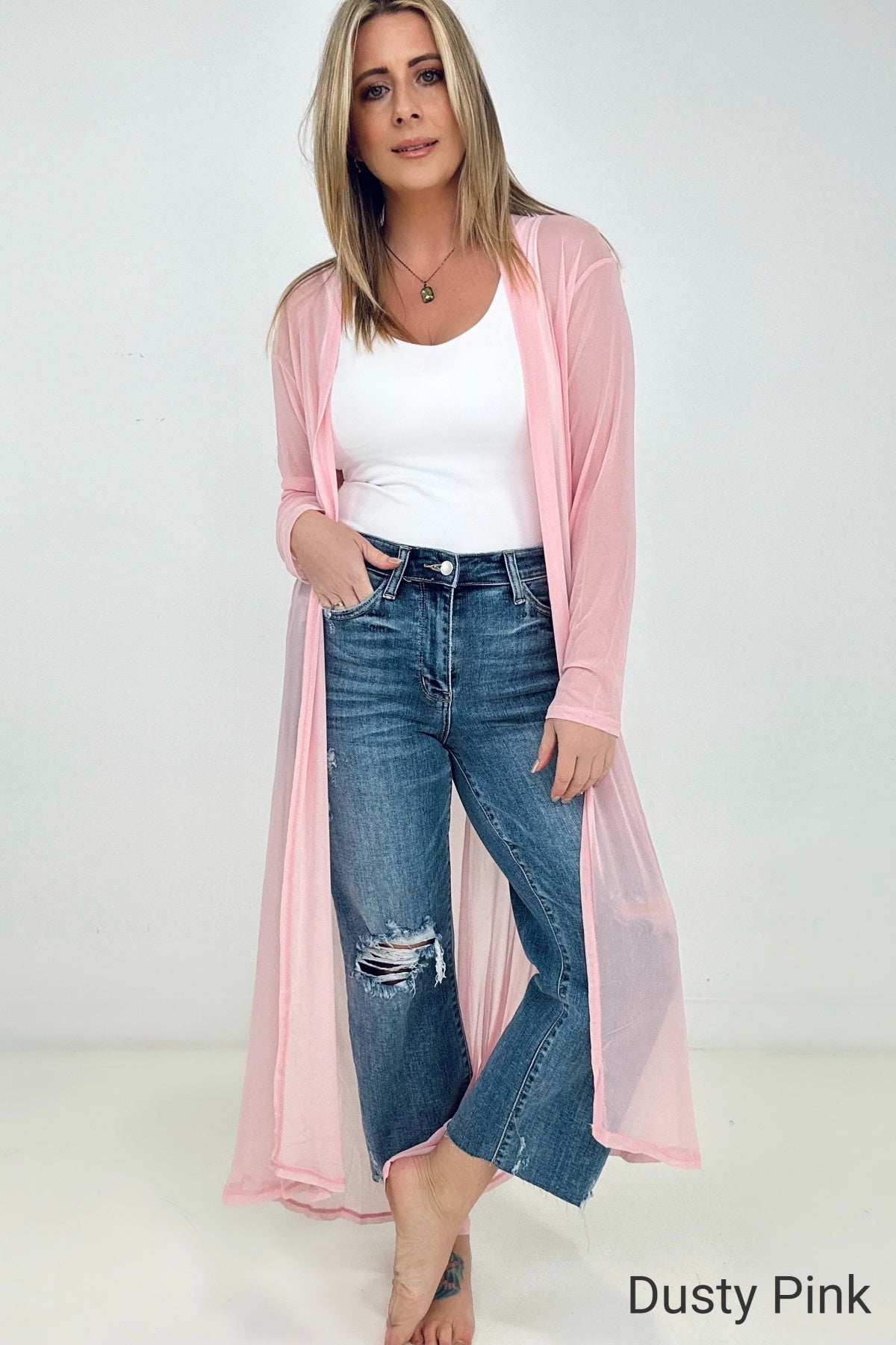 Eden Mesh Duster Kimono